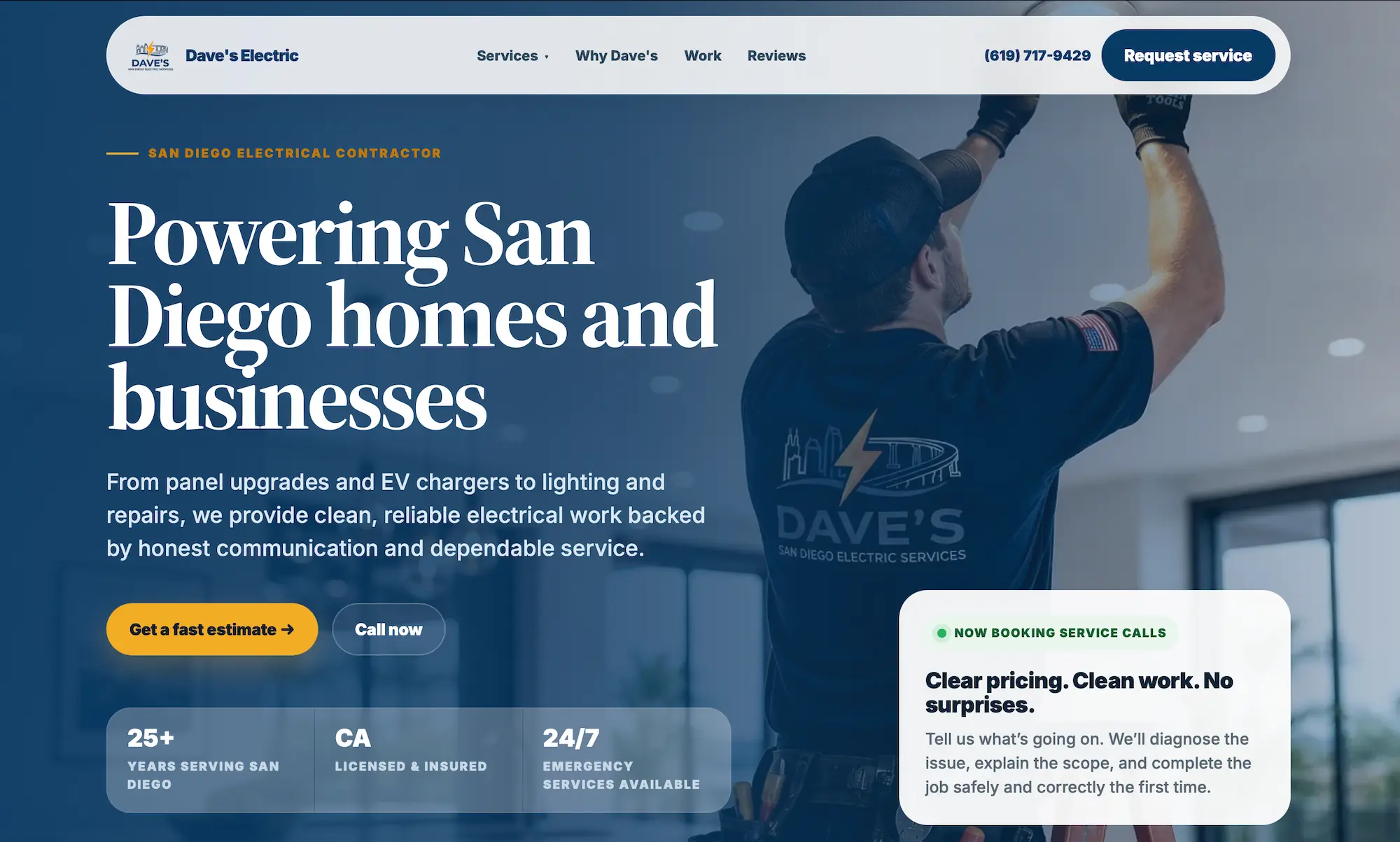 Selected website design example